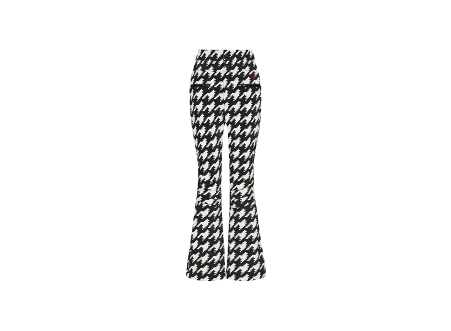 Perfect Moment Women's Aurora High Waist Flare Pant – Houndstooth/ Black/  Snow White - Free Style Sport