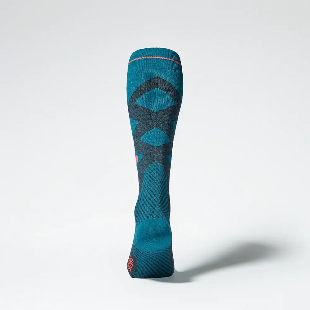 Stox Merino Skiing Socks Men - Teal / Red Fluor Stox Merino Skiing Socks Men - Teal / Red Fluor