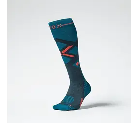 Stox Merino Skiing Socks Men - Teal / Red Fluor Stox Merino Skiing Socks Men - Teal / Red Fluor