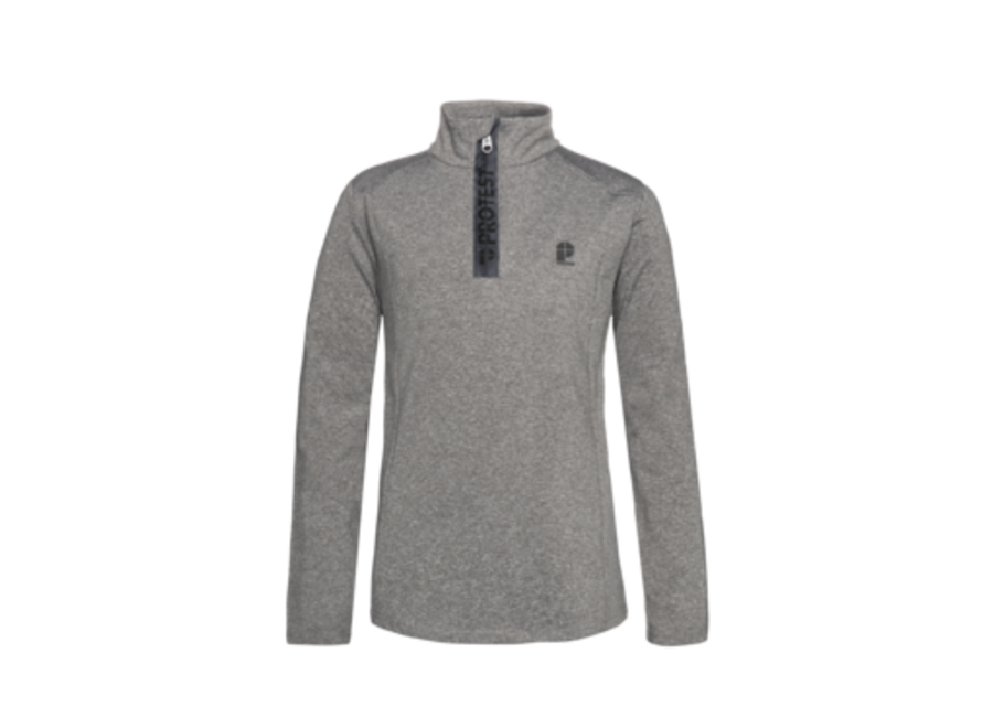 Boy's Willowy Jr 1/4 zip top - Dark Grey Melee