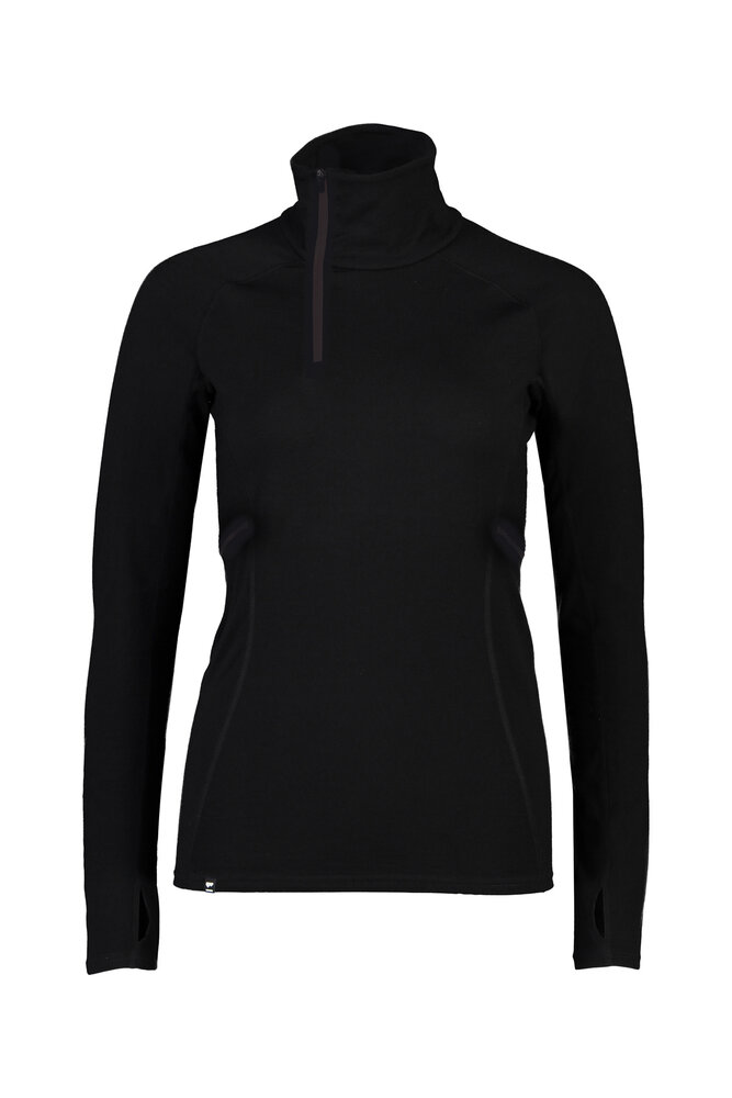Mons Royale Women ’S Olympus Merino Base Layer Half Zip - Black Mons Royale Women ’S Olympus Merino Base Layer Half Zip - Black