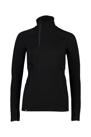 Mons Royale Women ’S Olympus Merino Base Layer Half Zip - Black Mons Royale Women ’S Olympus Merino Base Layer Half Zip - Black