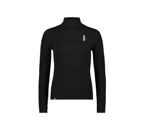 Mons Royale Women’s Cascade Merino Base Layer Mock Neck Long Sleeve - Black