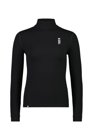 Mons Royale Women’S Cascade Merino Base Layer Mock Neck Long Sleeve - Black Mons Royale Women’S Cascade Merino Base Layer Mock Neck Long Sleeve - Black