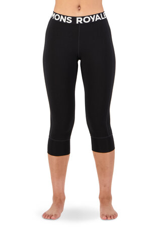 Mons Royale Women’S Cascade Merino Base Layer 3/4 Legging - Black Mons Royale Women’S Cascade Merino Base Layer 3/4 Legging - Black