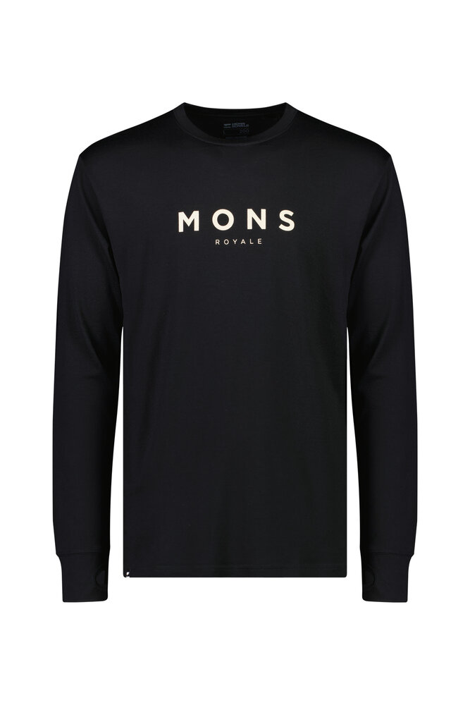 Mons Royale Men’S Yotei Merino Classic Long Sleeve - Black Mons Royale Men’S Yotei Merino Classic Long Sleeve - Black