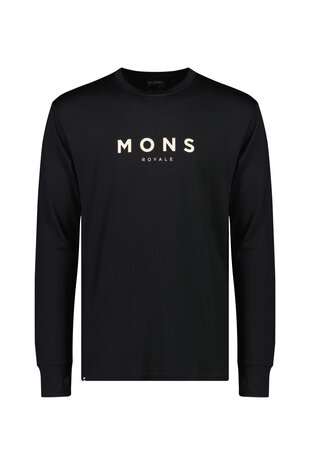 Mons Royale Men’S Yotei Merino Classic Long Sleeve - Black Mons Royale Men’S Yotei Merino Classic Long Sleeve - Black