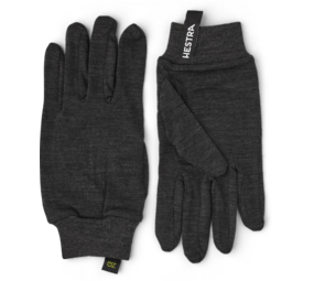 Hestra Merino Wool Liner Active 5 Finger - Charcoal