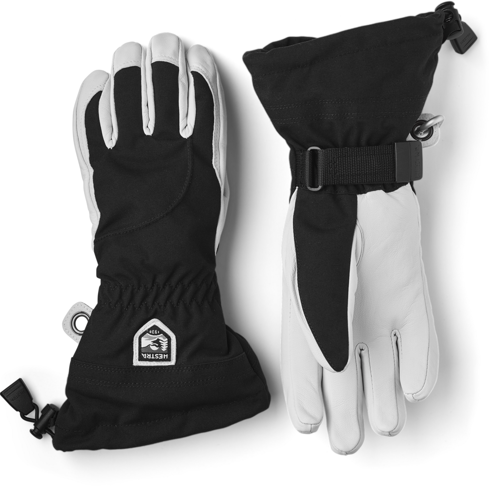 Hestra Heli Ski Female 5 Finger - Black/Offwhite Hestra Heli Ski Female 5 Finger - Black/Offwhite