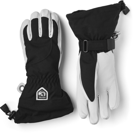 Hestra Heli Ski Female 5 Finger - Black/Offwhite Hestra Heli Ski Female 5 Finger - Black/Offwhite