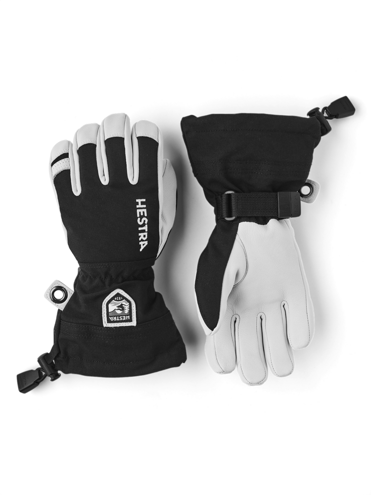 Hestra Army Leather Heli Ski Jr. 5 Finger - Black Hestra Army Leather Heli Ski Jr. 5 Finger - Black
