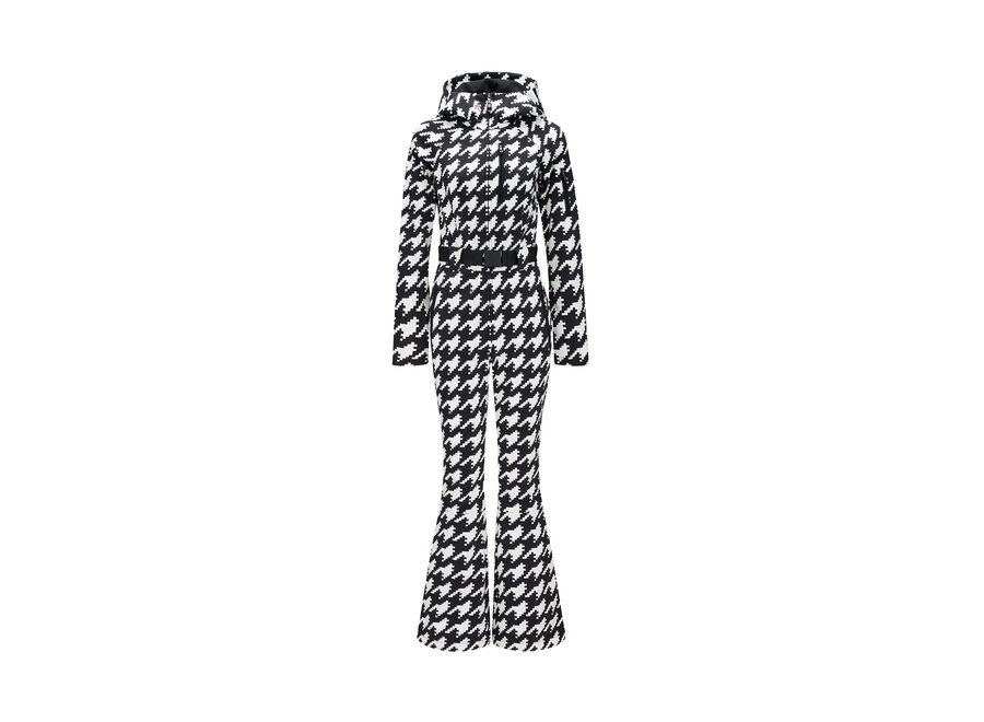 Women's Houndstooth Ski Suit – Houndstooth/ Black/ Snow White