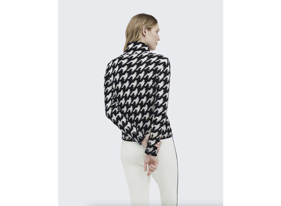 Women's Houndstooth Merino Wool Turtleneck