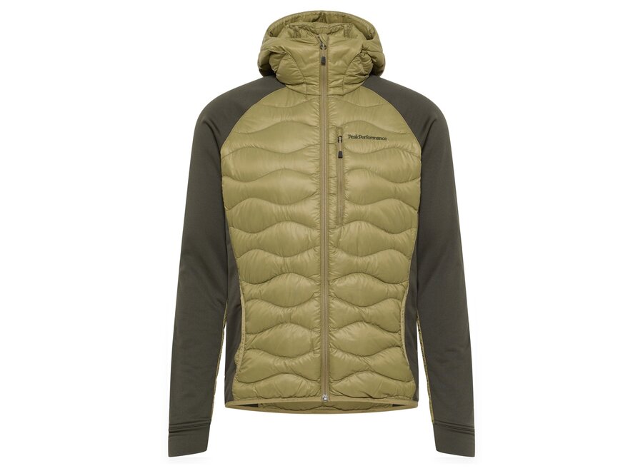 Helium Down Hybrid Hood - Snap Green/Olive Extreme