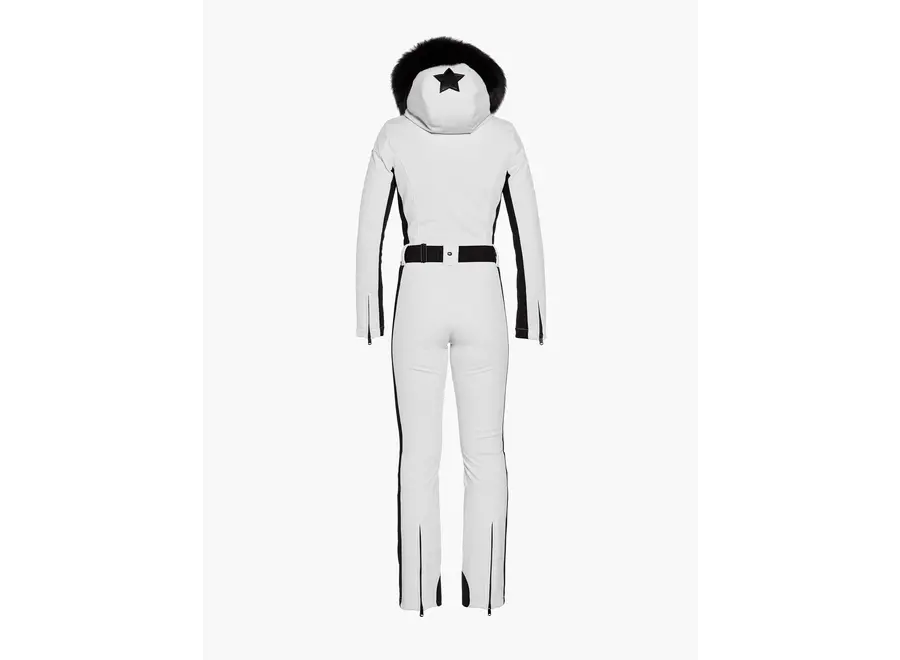 Women's Parry Ski Jumpsuit Faux Border - White - 23/24