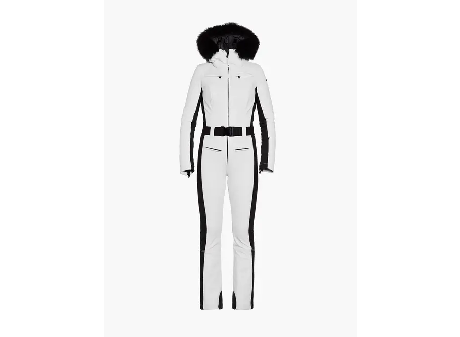 Women's Parry Ski Jumpsuit Faux Border - White - 23/24