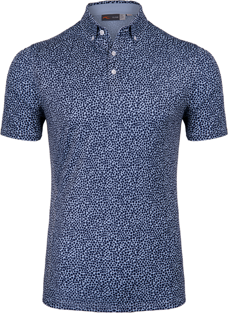 Kjus Lance Printed Polo  S/S - Blue Fog/Atlanta Blue