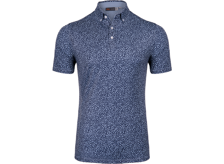 Men's Lance Printed Polo  S/S - Blue Fog/Atlanta Blue