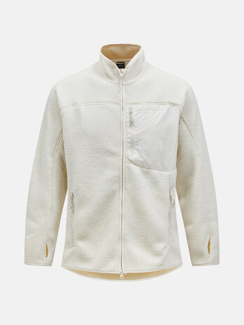 Peak Performance Pile Zip Jacket - Vintage White