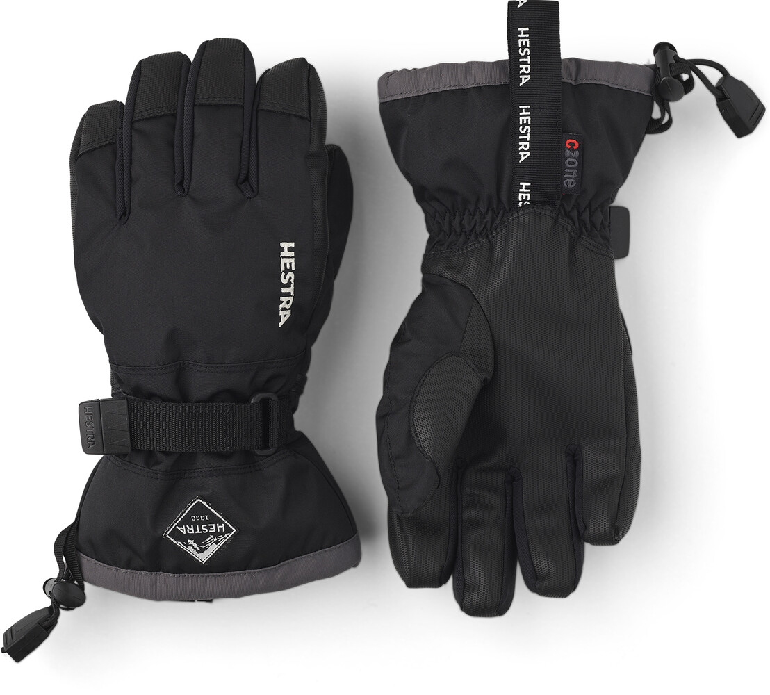 Hestra Gauntlet Czone Jr. 5 Finger - Black/Graphite