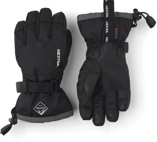 Hestra Gauntlet Czone Jr. 5 Finger - Black/Graphite