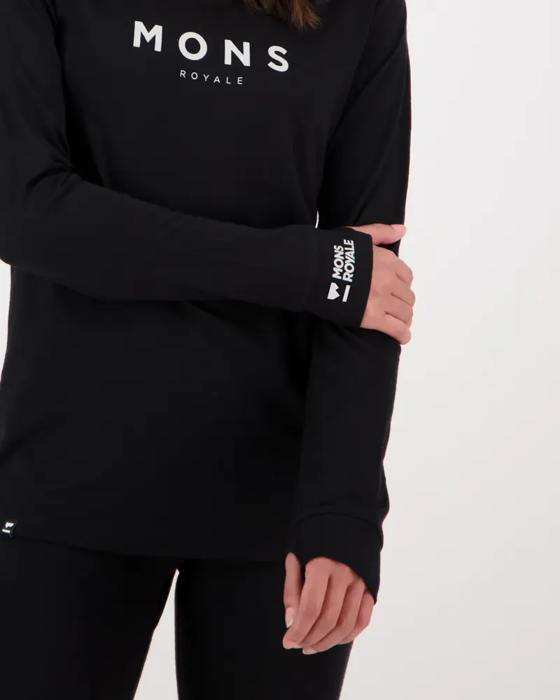 Mons Royale Yotei Merino Classic Long Sleeve - Black Mons Royale Yotei Merino Classic Long Sleeve - Black