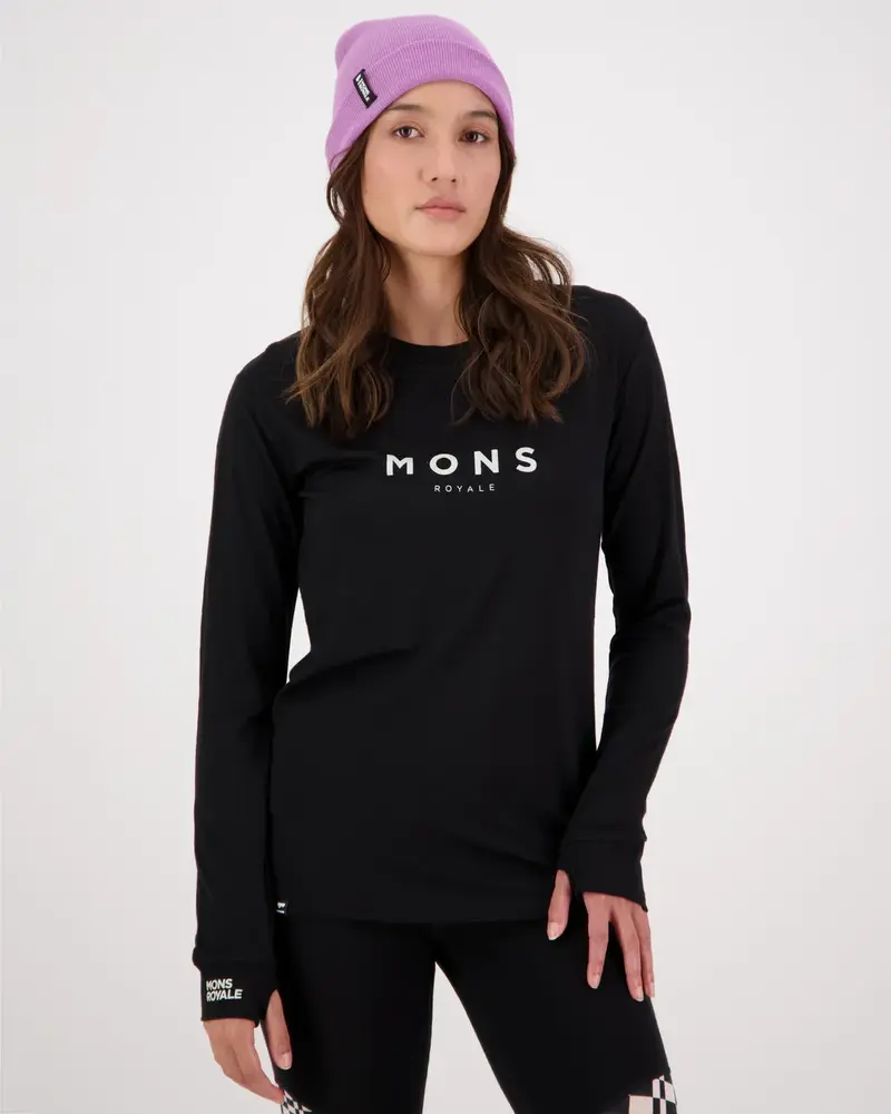 Mons Royale Yotei Merino Classic Long Sleeve - Black Mons Royale Yotei Merino Classic Long Sleeve - Black