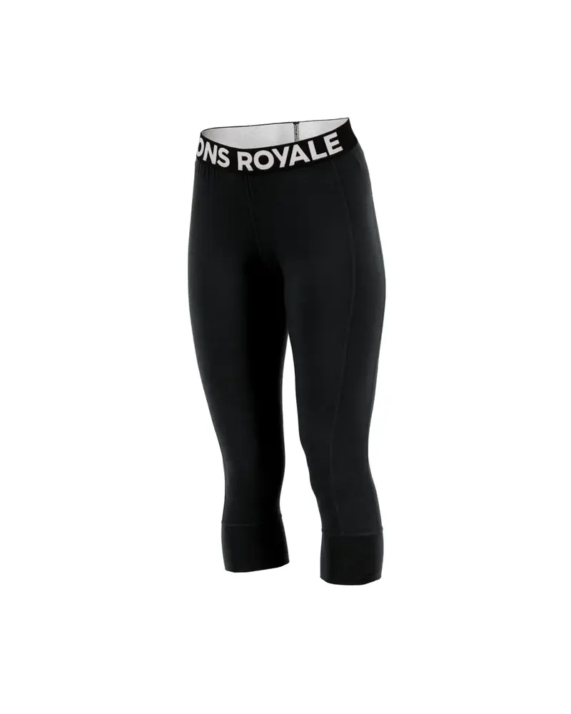 Mons Royale Women’S Cascade Merino Base Layer 3/4 Legging - Black Mons Royale Women’S Cascade Merino Base Layer 3/4 Legging - Black