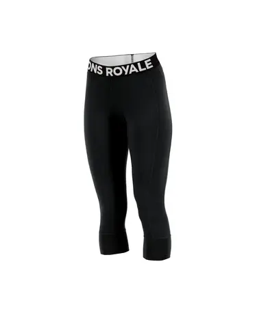 Mons Royale Women’S Cascade Merino Base Layer 3/4 Legging - Black Mons Royale Women’S Cascade Merino Base Layer 3/4 Legging - Black