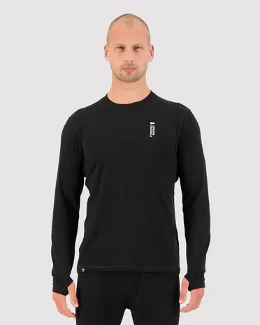 Mons Royale Men’S Cascade Merino Base Layer Long Sleeve - Black Mons Royale Men’S Cascade Merino Base Layer Long Sleeve - Black