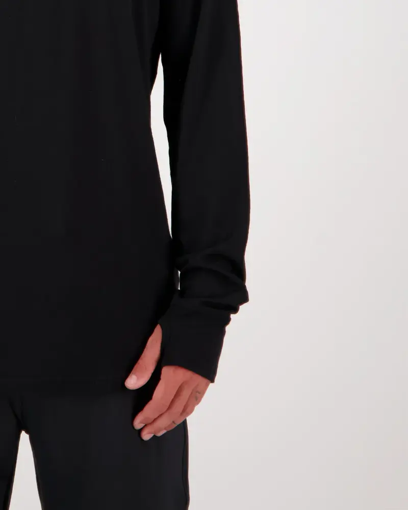 Mons Royale Men’S Yotei Merino Classic Long Sleeve - Black Mons Royale Men’S Yotei Merino Classic Long Sleeve - Black