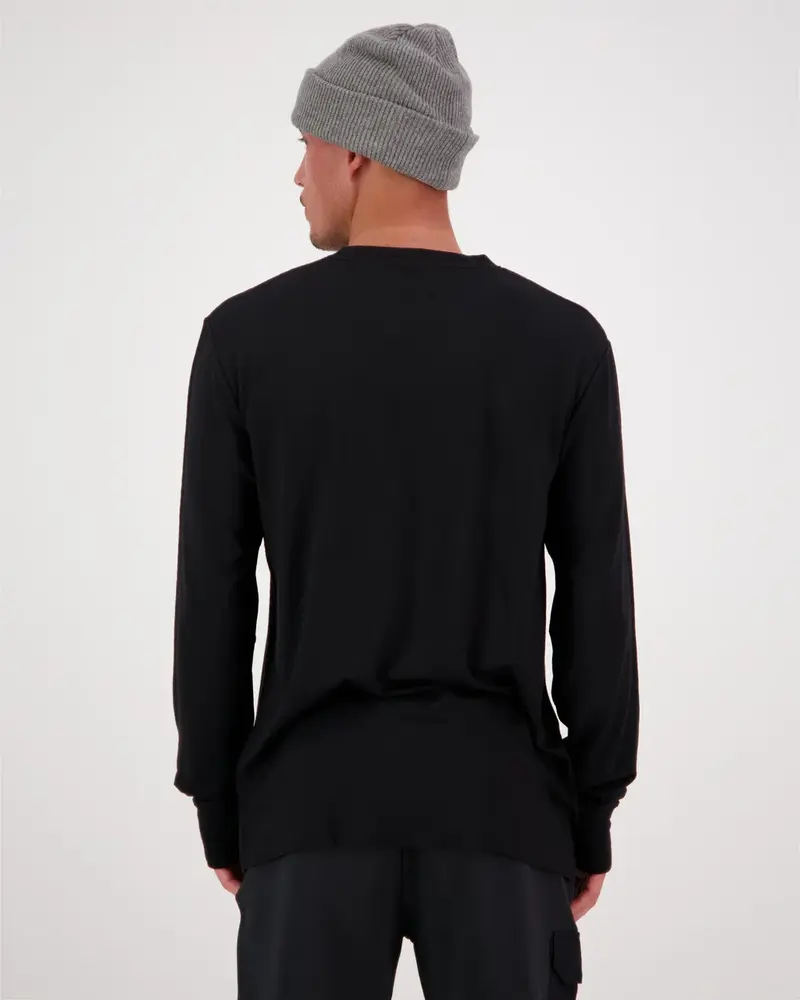 Mons Royale Men’S Yotei Merino Classic Long Sleeve - Black Mons Royale Men’S Yotei Merino Classic Long Sleeve - Black