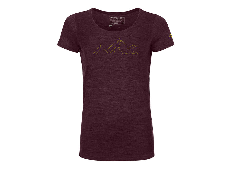 Women's 150 Cool Mountain Face T-Shirt - Dark Wine Blend