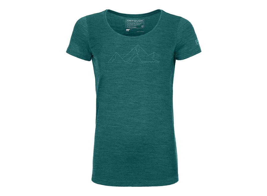 Women's 150 Cool Mountain Face T-Shirt - Pacific Green