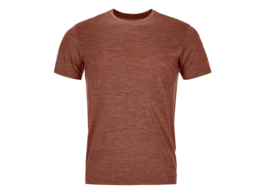 Men's 150 Cool Mountain Face T-Shirt - Clay Orange Blend