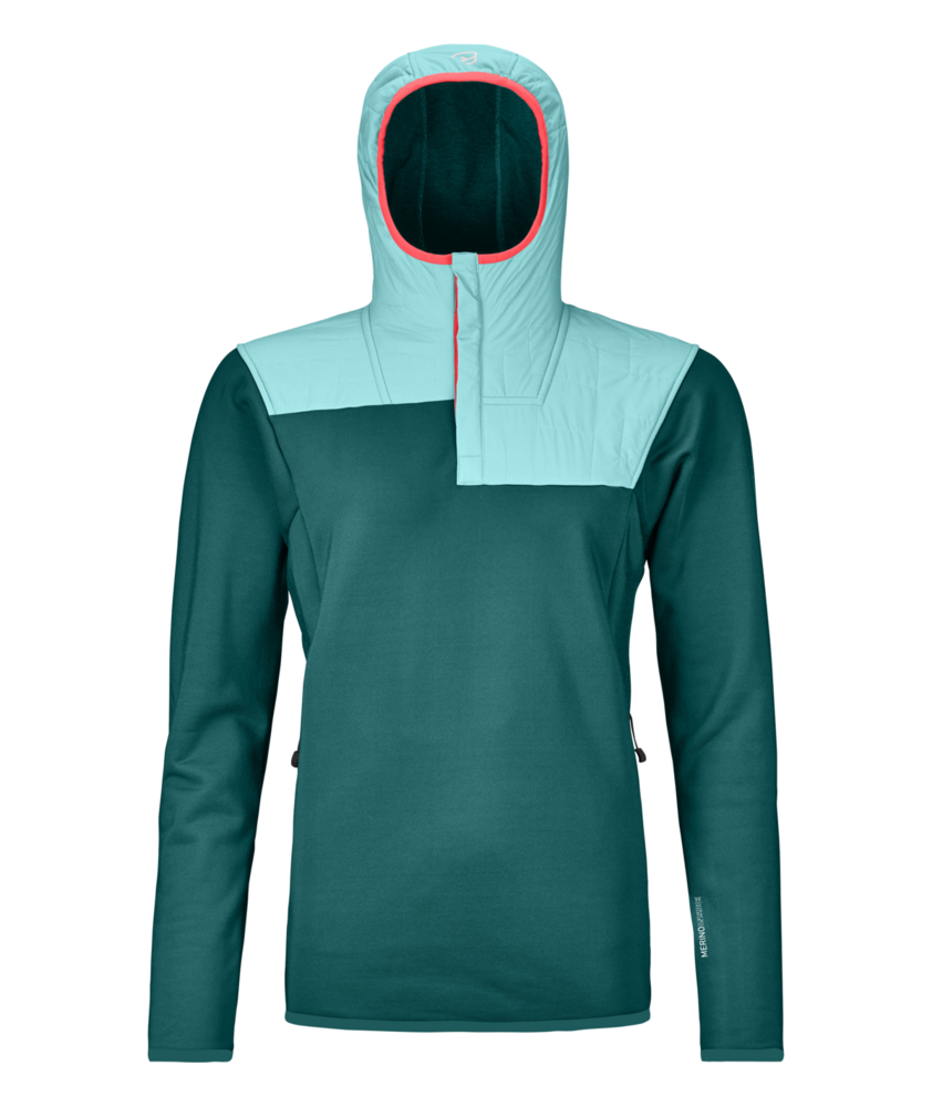 Ortovox Fleece Plus Anorak - Pacific Green