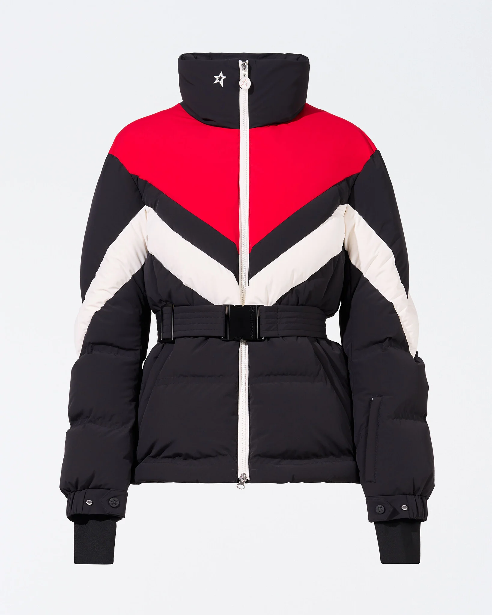 Perfect Moment JG Ski Parka – Jet Black/Red/Snow White