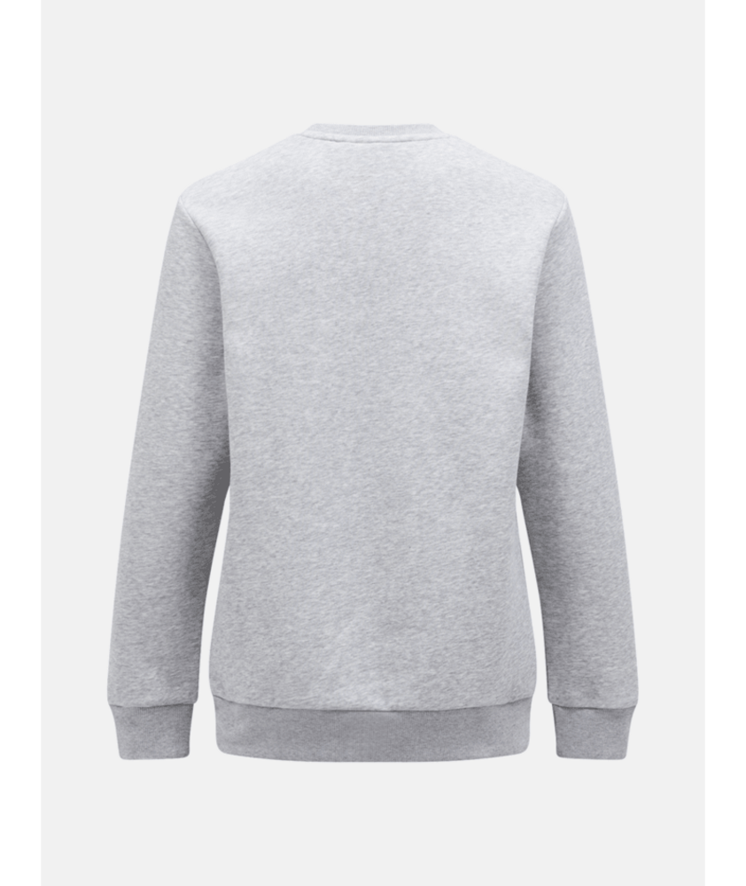 Peak Performance Original Small Logo Crew - Med Grey Melange
