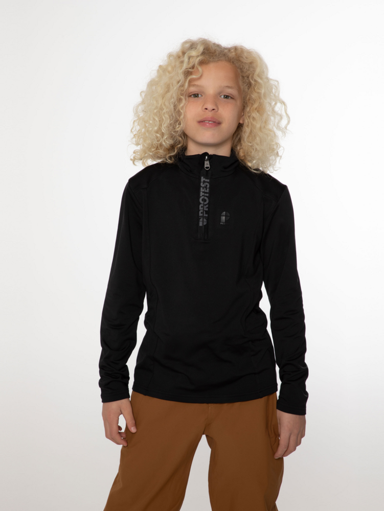 Protest Re Willowy Jr 1/4 Zip Active Top - Dark Grey Melee Protest Re Willowy Jr 1/4 Zip Active Top - Dark Grey Melee