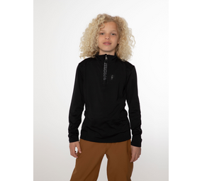 Protest RE Willowy Jr 1/4 Zip Active Top - Dark Grey Melee
