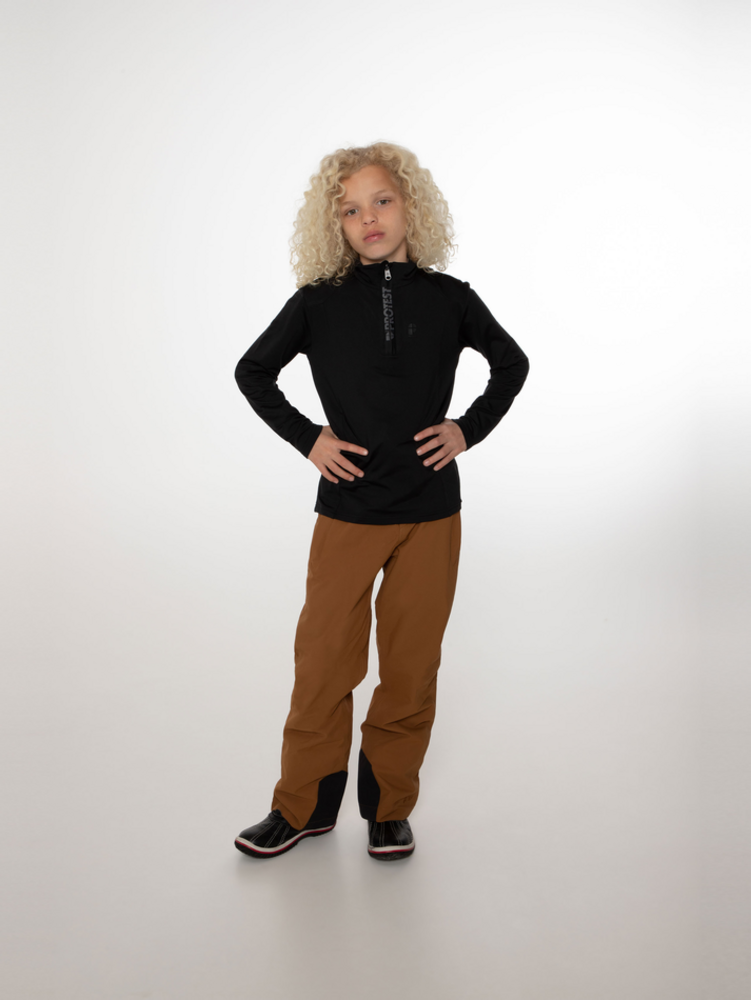 Protest Re Willowy Jr 1/4 Zip Active Top - Dark Grey Melee Protest Re Willowy Jr 1/4 Zip Active Top - Dark Grey Melee