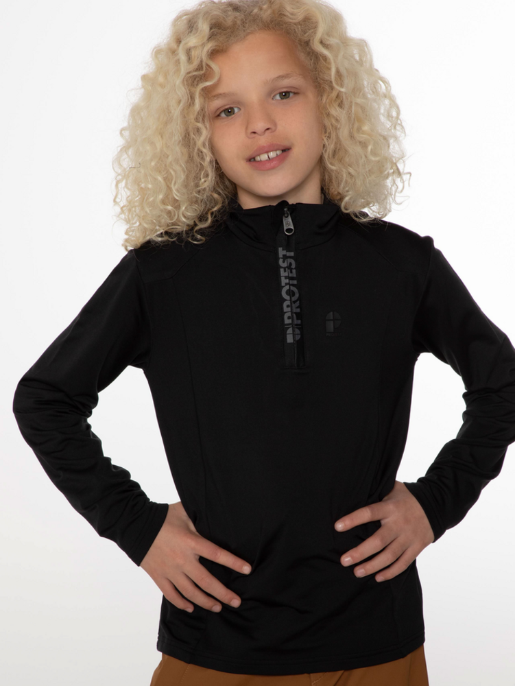 Protest Re Willowy Jr 1/4 Zip Active Top - Dark Grey Melee Protest Re Willowy Jr 1/4 Zip Active Top - Dark Grey Melee