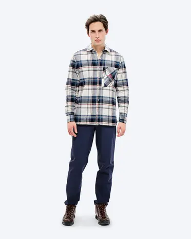 The Mountain Studio G-2 Flannel Overshirt - Sky Captain-Castle Wall The Mountain Studio G-2 Flannel Overshirt - Sky Captain-Castle Wall