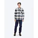 The Mountain Studio G-2 Flannel Overshirt - Sky Captain-Castle Wall The Mountain Studio G-2 Flannel Overshirt - Sky Captain-Castle Wall