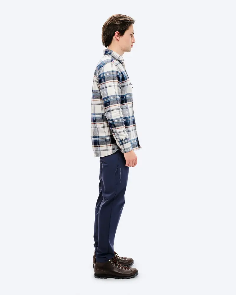 The Mountain Studio G-2 Flannel Overshirt - Sky Captain-Castle Wall The Mountain Studio G-2 Flannel Overshirt - Sky Captain-Castle Wall