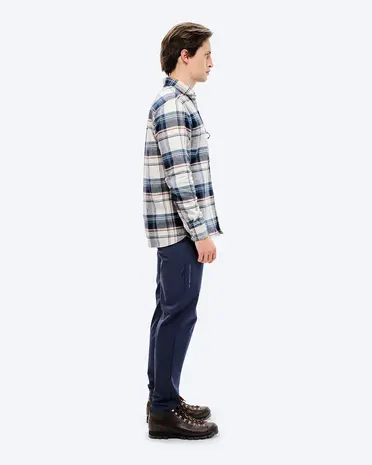 The Mountain Studio G-2 Flannel Overshirt - Sky Captain-Castle Wall The Mountain Studio G-2 Flannel Overshirt - Sky Captain-Castle Wall