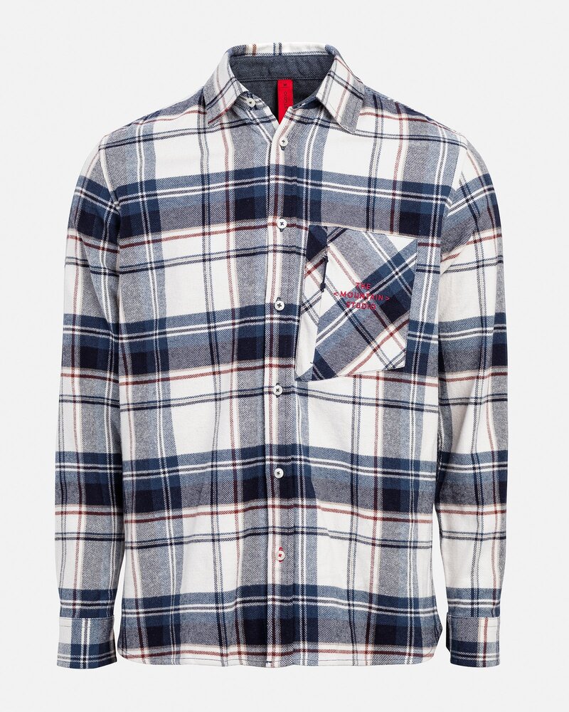The Mountain Studio G-2 Flannel Overshirt - Sky Captain-Castle Wall The Mountain Studio G-2 Flannel Overshirt - Sky Captain-Castle Wall