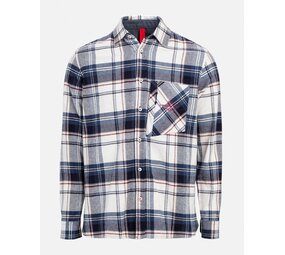 The Mountain Studio G-2 Flannel Overshirt - Sky Captain-Castle Wall