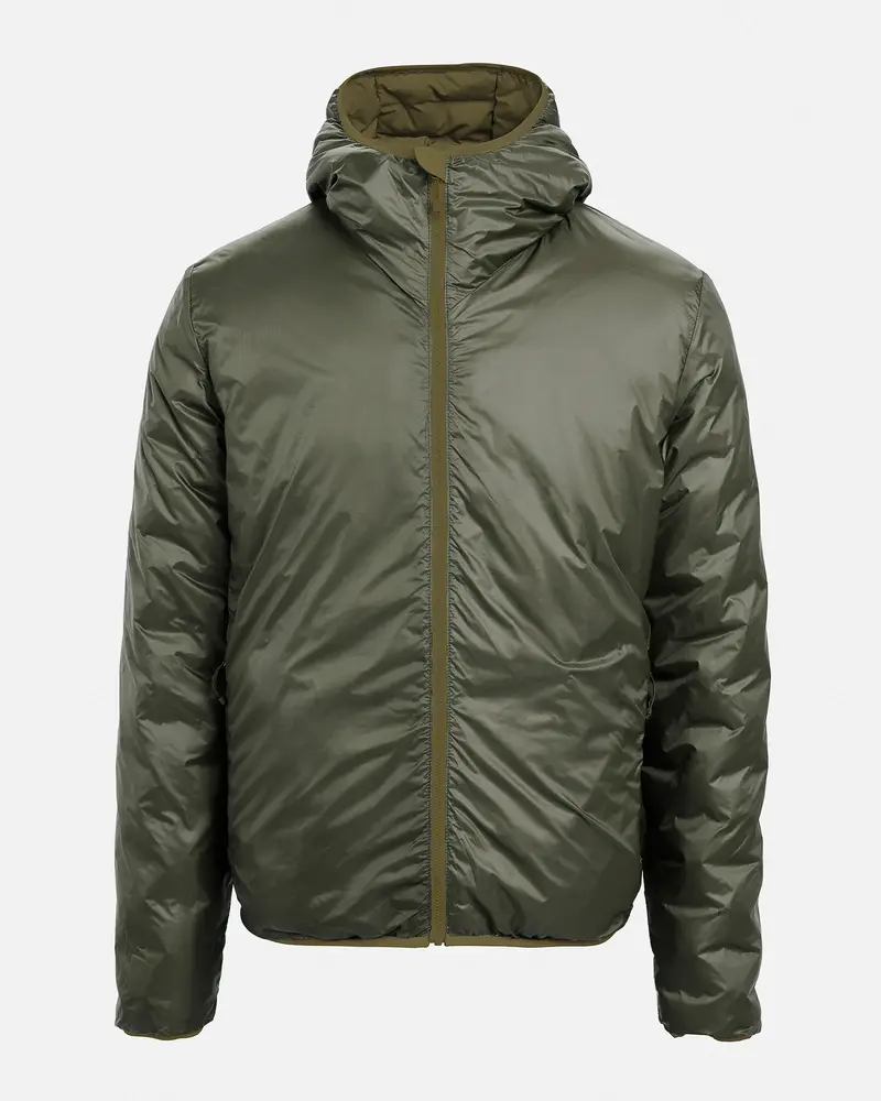 The Mountain Studio D-3 Rl Reversible Light Hood Jacket - Winter Moss-Forest Green