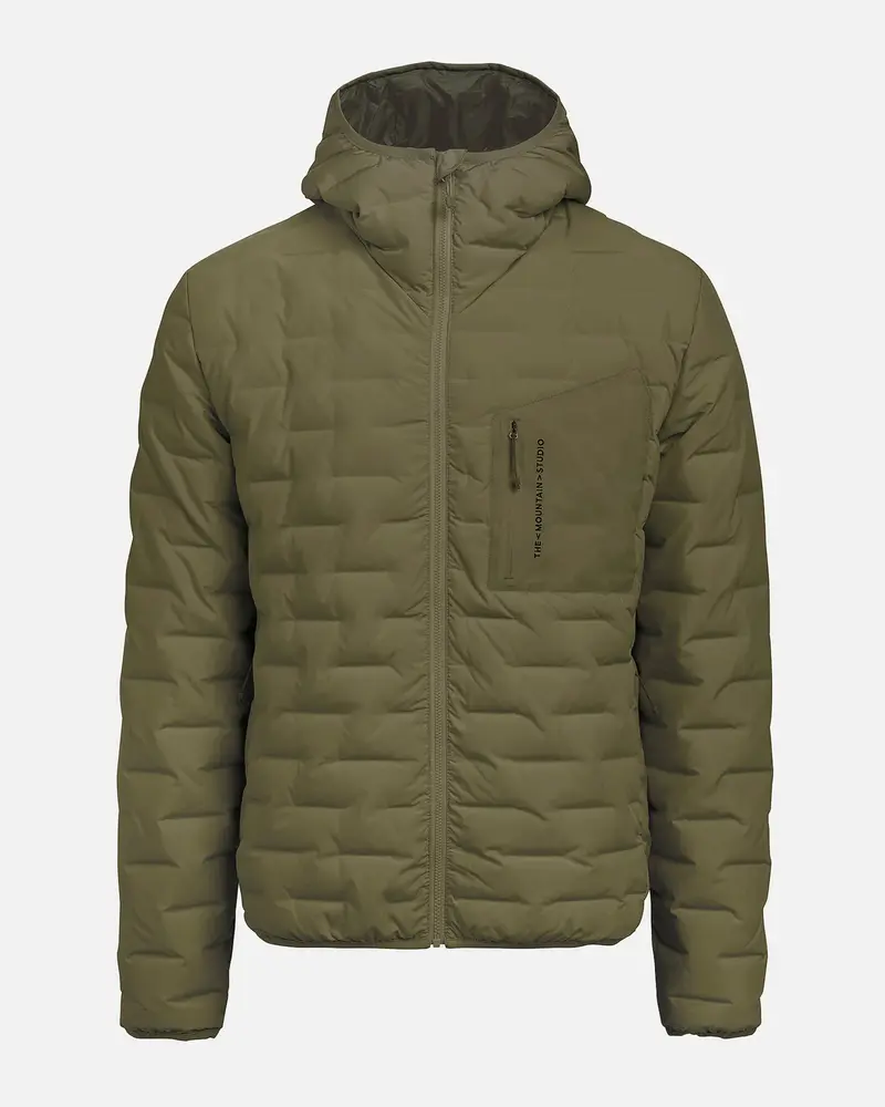 The Mountain Studio D-3 Rl Reversible Light Hood Jacket - Winter Moss-Forest Green